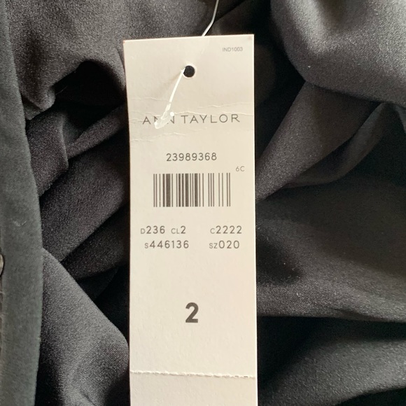 Ann Taylor SZ 2 Black/Silver Sequin Pleated Skirt | NWT - Picture 8 of 10